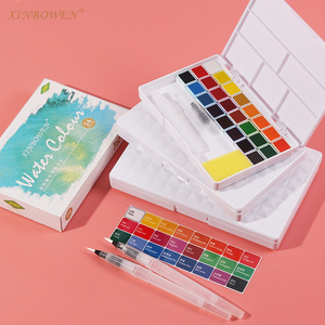 Xinbowen Aquarelle Peinture Ensemble <span class=keywords><strong>Van</strong></span> <span class=keywords><strong>Gogo</strong></span> Aquarelle Peinture Ensemble Aquarelle Qualité Non toxique Solide Professionnel 12 24 36 48 Couleurs - Product Image 3