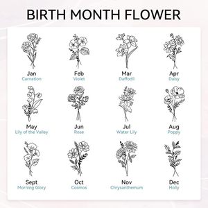 Nom gravé <span class=keywords><strong>personnalisé</strong></span> et fleur de naissance bouteille d'eau en acier inoxydable tasses de voyage mois de naissance gobelets à fleurs avec poignée et paille - Product Image 2