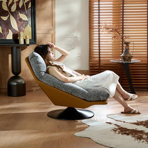 เก้าอี้โซฟาเดี่ยวสไตล์อิตาลี หมุนได้ ปรับเอนได้ สำหรับห้องนั่งเล่น ห้องนอน ระเบียง เก้าอี้พักผ่อน โครงสร้างแข็งแรง เป็นมิตรต่อสิ่งแวดล้อม - Product Image 5