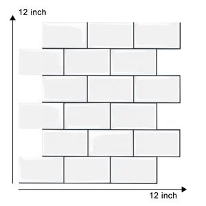 Aggiornamento Più Spessa 2.5 millimetri di Spessore A Mosaico Backsplash Adesivo Da Parete Piastrelle 12*12 Pollici Buccia e Bastone <span class=keywords><strong>Mattonelle</strong></span> Della Parete Della <span class=keywords><strong>Cucina</strong></span> bagno - Product Image 2
