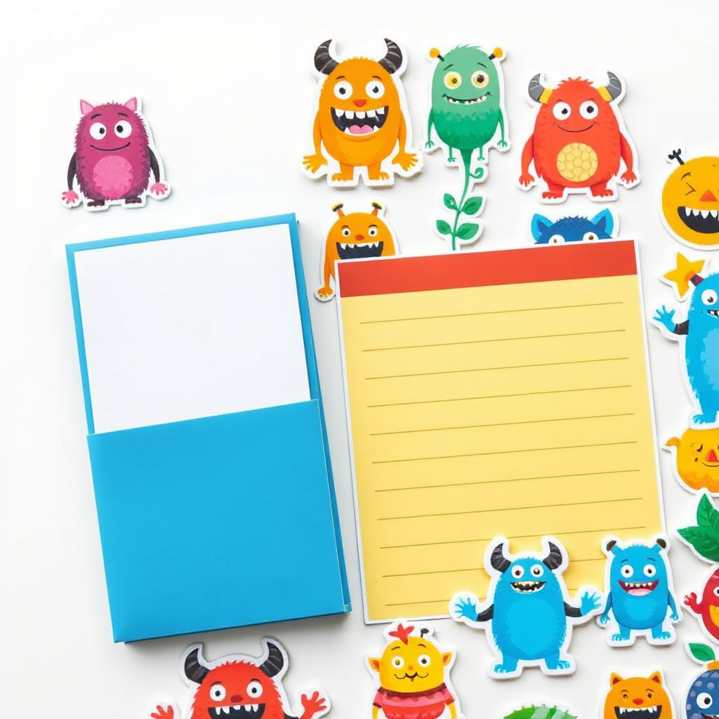 Learn Record Paper Stickers for Kids Motivational Large Stickers White Blank Labels Removable Notepad Paper