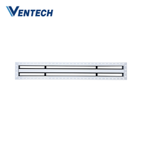 Diffuseur linéaire sans cadre en aluminium pour plafond, réglable, encastré, 1 à 6 fentes, RAL9016, pour villa haut de gamme