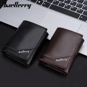 New Style Men RFID Blocking Business Credit Card Holder Wallets PU Leather High Quality Snap Wallet