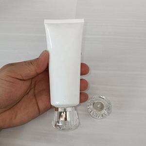 부드러운 화장품 튜브 플라스틱 호스 100ml 포장 광택 매트 화이트 화이트 블랙 캡 - Product Image 3