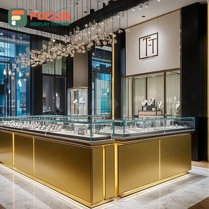 Luxury Custom Jewelry Display Case Manufacturer Laminated Finish Jewelry Shop Glass Showcase - Product Image 5