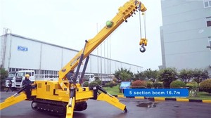 Tout nouveau ZQS75-5 3 tonnes Mini <span class=keywords><strong>grue</strong></span> araignée Mobile hydraulique Construction à bas <span class=keywords><strong>prix</strong></span> Micro moteur sur chenilles portant des grues de camion à noyau - Product Image 4