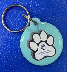 In tùy chỉnh mã <span class=keywords><strong>QR</strong></span> URL lập trình RFID epoxy NFC Pet ID tag - Product Image 1