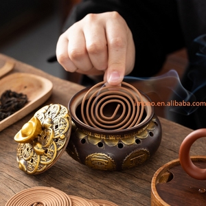 Quemador de incienso a precio de fábrica Jin Yuanbao Budista Hall Temple Law Society Suministros de sacrificio Feng Shui Accesorios - Product Image 2