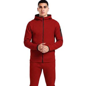 Sweat-shirt à capuche zippé pour homme, design tendance, logo personnalisé, impression numérique, séchage rapide, couleur unie, poche, en tissu peigné, idéal pour l'hiver - Product Image 1