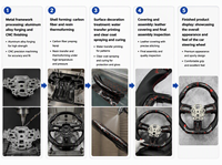 Volant en fibre de carbone Mustang, volant Mustang GT, volant Mustang Dark Horse, volant Ford Focus