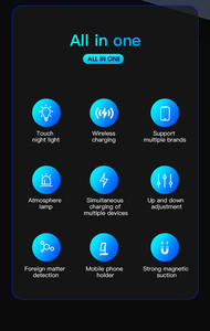 Cargador inalámbrico magnético 3 en 1 con luz LED Cargador inalámbrico de <span class=keywords><strong>carga</strong></span> rápida de 15W para iPhone <span class=keywords><strong>Samsung</strong></span> - Product Image 6