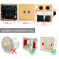 Interruptor de Luz de Lujo Dorado Retro con Palanca, 1/2/3/4 Vías, 2 Modos, USB, Panel de Acero Inoxidable Europeo, Enchufe de Pared para Casa y Hotel