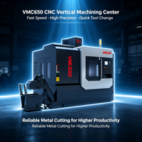 Centre d'usinage vertical de moyenne capacité VMC650 pour le traitement des moules métalliques – Fraiseuse CNC haute efficacité