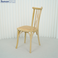 Chaise de bureau moderne Botanica Farmhouse en bois massif empilable et durable pour repas en plein air mariage maison
