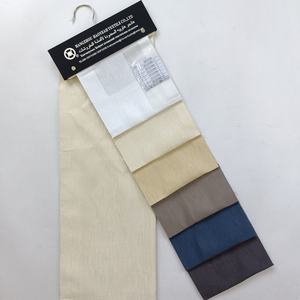 Venta al por mayor de tela de cortina lisa de lino de alta calidad 100% poliéster de alta precisión para sala de estar textil para el hogar No hay comentarios todavía - Product Image 6