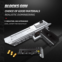 92400 JieStar Jouet pistolet en blocs de construction, briques d'assemblage DIY pour tir, modèle de pistolet de simulation en plastique, jouet éducatif STEM