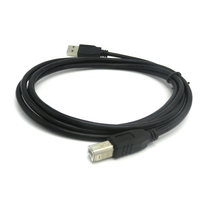 Kabel Printer USB 2.0 a Male ke B Male Berkualitas Tinggi 1.8m Warna Hitam dengan Pelindung Anyaman untuk Komputer dan Printer