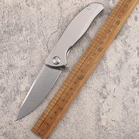 Lame en alliage de titane M390, manche adapté au camping, couteau pliable portable EDC pour la survie, la pêche et la collection