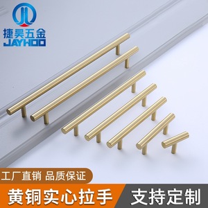 Tirador de latón Jiehao para gabinetes, diseño minimalista, herrajes duraderos para muebles, para armarios y puertas de cocina - Product Image 2