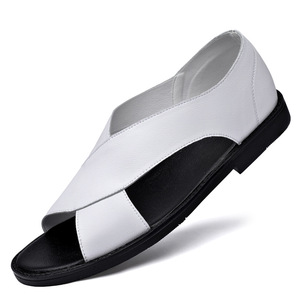 Men's Leather Sandals New Casual Men's <b>Shoes</b> Summer Outdoor Roman <b>Shoes</b> Soft Bottom Non-slip <b>Beach</b> <b>Shoes</b> - Product Image 4