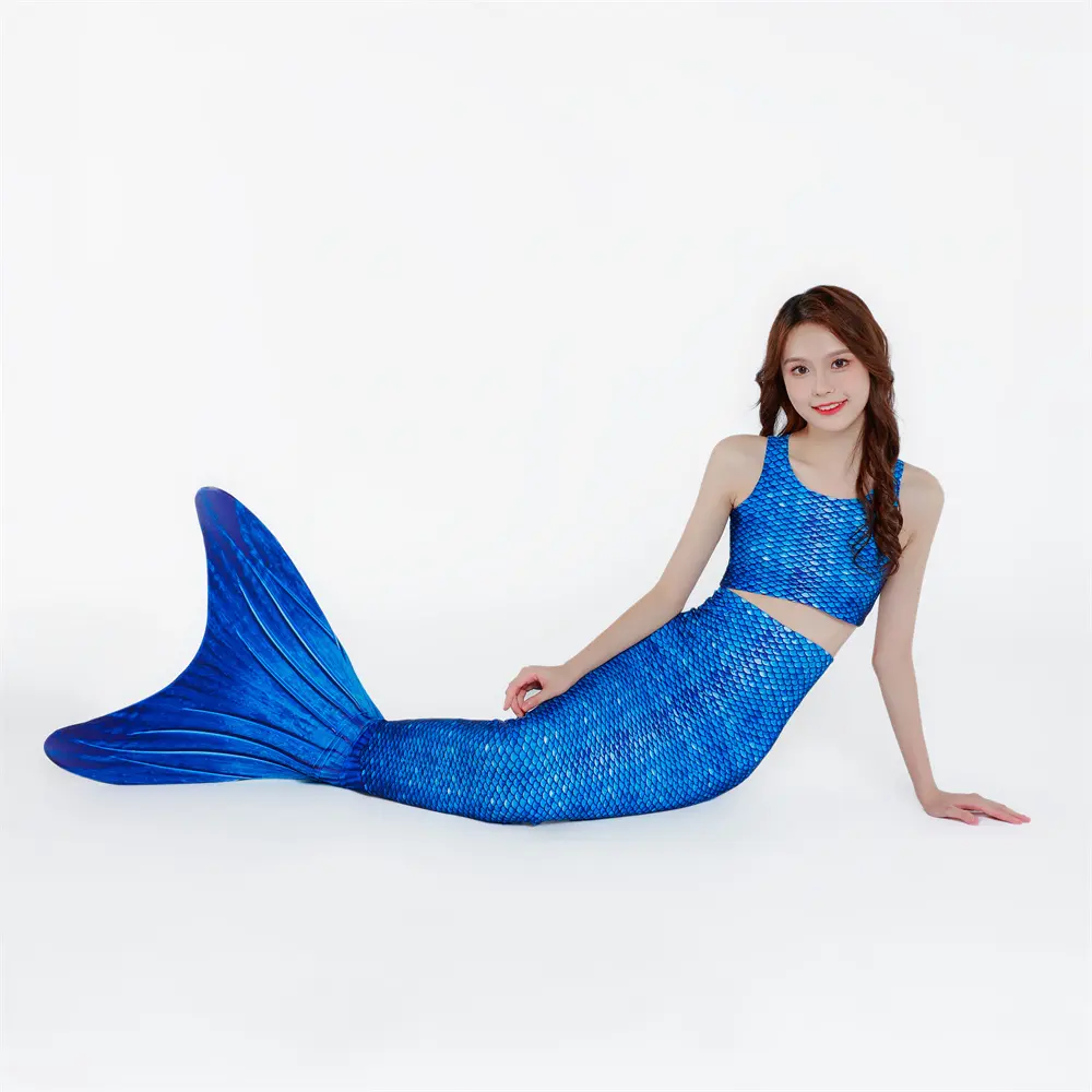 New Design Mermaid Skin Tail Costume Swimsuit E Silicon Anti-UV Mermaid Pool Swimwear