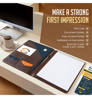 Carpeta Portafolio Personalizada Haoran con Logotipo en Relieve, Organizador con Logotipo Empresarial