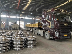 โบกี้รถบรรทุกขนาด 20 ตัน รับน้ำหนักเพลา 1000 มม. พร้อมล้อเหล็กตีขึ้นรูปขนาด 1000 มม. - Product Image 2