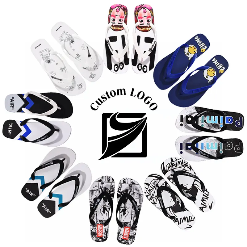 custom flip flops designer slides comfortable light weight flip flops slides custom logo custom slippers