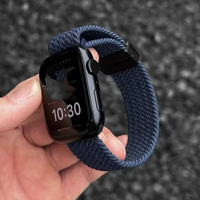 Bracelet en nylon tressé avec boucle magnétique Upro pour Apple Watch Ultra 2 Series 10 9 8 7 6 49 mm 46 mm 45 mm 44 mm, sangle élastique réglable