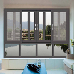 Ventanas corredizas Certificado australiano Negro Alaminuim Ventanas corredizas Ventanas baratas Ventana corrediza de aluminio de doble acristalamiento - Product Image 4