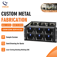 Fabrikasi Lembaran Logam OEM Kustom, Pemotongan Laser Baja Galvanis, Pembengkokan untuk Chassis Server AI GPU Modular 4U