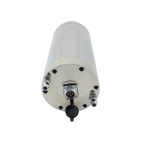 Moteur à broche ronde refroidi par eau HLTNC, diamètre 125, 5,5 kW (5500 W), 380 V, pour le travail du bois, ER25, 4 roulements, avec onduleur 7,5 kW pour CNC