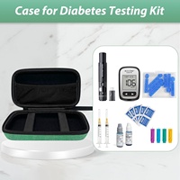 Sac de rangement portable OEM ODM pour kits de test, étui de protection de voyage pour bandelettes de test, lancettes et outils d'échantillonnage