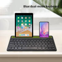 Nuevo Teclado Inalámbrico Mini Ultrafino Recargable de 78 Teclas con Inclinación Ajustable, Soporte de Doble Ranura, Interruptor de Tijera Silencioso, 2.4Ghz para