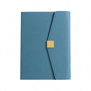 Hot Selling <b>A5</b> Pebble PU Leather Book Agenda Journal Budget Notebook Tri-Fold Gold Ring <b>Binder</b> Planner - Product Image 3