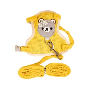 Rabbit Harness Adjustable Vest Style Leash With Cartoon <b>Bear</b> Design For Small Pets Outdoor Walking - Product Image 3