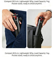 Mini trépied NEEWER pour DJI Action5 Pro/Pocket3/4/4P & Insta360 Luna, support de téléphone portable multifonctionnel portable