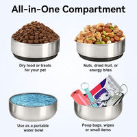 Bouteille d'eau isotherme pour chien de 32 oz, 3 en 1, distributeur d'eau portable pour animaux de compagnie, bol de voyage en acier inoxydable, logo personnalisé, utilisation en extérieur