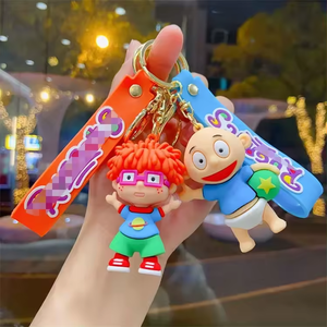 Anime <span class=keywords><strong>Rugrats</strong></span> llavero logotipo personalizado personaje de TV silicona PVC llavero Lindo bolso colgante regalo para fanáticos adultos - Product Image 4