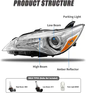 BAINEL Auto Head Lights Camry 2015 -2017 OEM 81110 -06E10 81150 -06E10 Car Accessories For Toyota