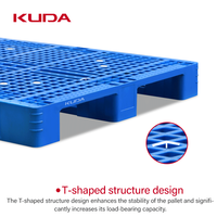 Palette en plastique renforcé d'acier Kuda 1311G-WGCZ, plancher de stockage industriel résistant à l'humidité pour la logistique et le transport