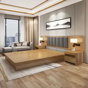 공장 직접 호텔 가구를 사용자 정의 현대적인 디자인 호텔 나무 침대 호텔 가구 침실 세트