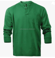 Vêtements de travail ignifuges 100 % coton, fabriqués en usine, chemise Henley pour homme, chemise FR pour ouvrier, tricotée, résistante au feu