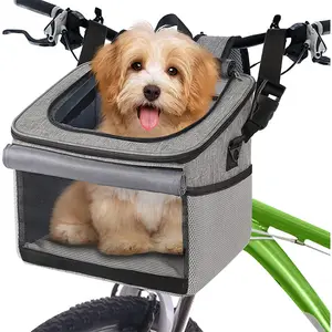 Регулируемое водонепроницаемое сиденье для собак, дышащая Складная велосипедная корзина для собак