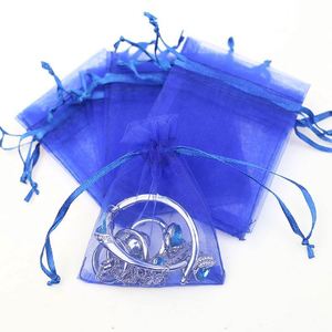 Sac en organza à cordon de serrage Loonde 13x18cm, petit sac en maille pour bijoux, bonbons, gâteaux, pour fête, avec logo personnalisé - Product Image 3