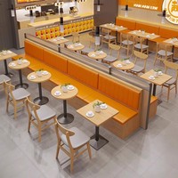 Malatang Fast Food Restaurant Set Hamburger Sushi Nudel Bar Catering Massivholz Esstisch Stuhl Karten halter Kombination