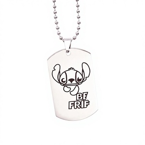 Portachiavi Personalizzato Bifacciale con Foto e Testo, Incisione Laser in Lega di Zinco, <span class=keywords><strong>Collana</strong></span> Vintage alla Moda - Product Image 3