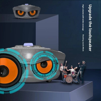 Système de chant KTV portable Sd306plus Owl Design TWS sans fil avec micro et double haut-parleur, carte son intégrée