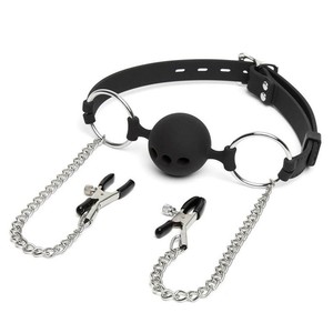 Paradise silicone gag chain nipple <b>clamp</b> SM silicone gag ball sex toys alternative adult sex toys - Product Image 1