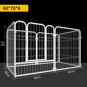 Valla de Aislamiento <span class=keywords><strong>para</strong></span> <span class=keywords><strong>Perros</strong></span> de Interior con Instalación Rápida - Valla Desmontable de Hierro con Tubos Cuadrados <span class=keywords><strong>para</strong></span> <span class=keywords><strong>Perros</strong></span> Pequeños, Medianos y Grandes - Product Image 2